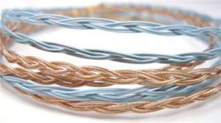 Seasonal Whispers Braided Bracelet Set in Blue/Gold  