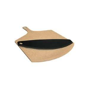   21x14 Natural Pizza Peel And Slate Pizza Cutter
