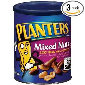 Planters Low Salt Mixed Nuts, 17 Ounce (Pack of 3)  