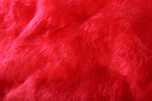 20X60 FAUX FUR FAKE FABRIC SHORT HAIR RED COLOR  