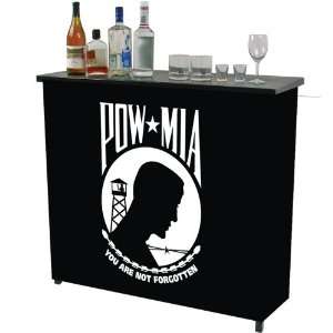   POW Metal 2 Shelf Portable Bar Table w/ Carrying Case 
