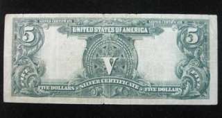 1899 U.S. $5 Five Dollar note  *SILVER CERTIFICATE*( Chief Tatoka 