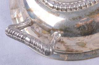 FB ROGERS Silverplate Oval Covered Serving Dish / Tray  