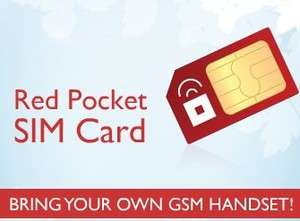 NEW RED POCKET STARTER KIT SIM CARD ATT UNLIMITED TALK_TEXT_2GB 