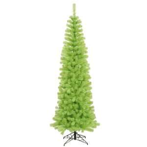 12 Pre Lit Chartreuse Green Artificial Pencil Christmas Tree   Green 