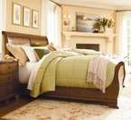 pc Mahogany California King Sleigh Bedroom Set  