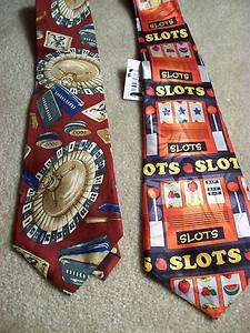 NWT LOT SLOT MACHINES ROULETTE WINDSOR & FRATELLO TIES ITALIAN SILK 