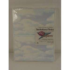  Printer Invitations or Note Cards with Envelopes Clouds 
