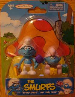 The Smurfs Brainy Smurf and Baby Smurf figure 2 pack  