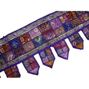  Purple Decorative Door Topper Valance Tapestry Toran 80 