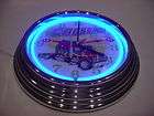 Nice 15 Inch Chrome and Blue Neon Truck Trucking Clock