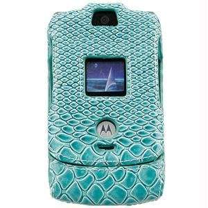  Motorola Razr Cover  Reptile Turquoise Cell Phones & Accessories