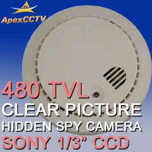 Sony CCD 480TVL Smoke Detector Spy Hidden Nanny Camera  