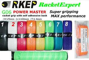 RKEP POWER MASTER racquet racket grip G06 squash  