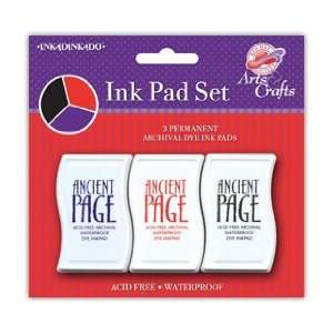  Ancient Page Red Hat Society Colors Stamp Pad Set (94189 