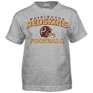  Redskins Reebok Big Kids Stacked Helmet Tee Sports 