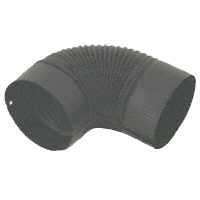 INCH BLACK HEAVY GAUGE STOVE PIPE ELBOW CORRUGATED  