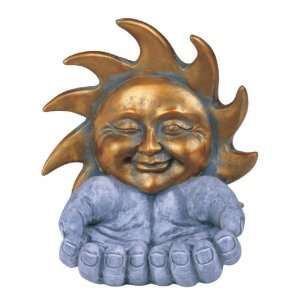  6.75 inch Polyresin Celestial Sun With Hand Design Water 