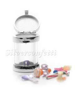 Sterling Silver CANDY JAR Lollipops & Jelly Beans OPENS Charm or 