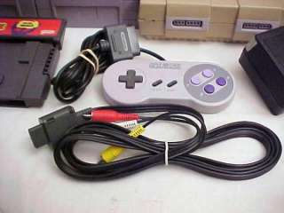 SUPER NES SYSTEM COMP.W/A/C,A/V,2 CONTROLS, 20 SPORTS GAMES WORKING 