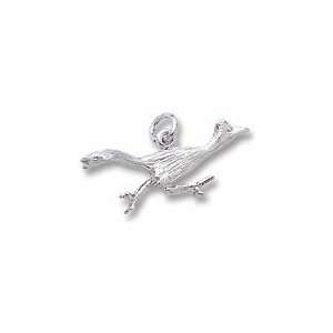  Road Runner Bird Charm in Sterling Silver Jewelry