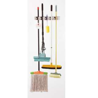 Wall Mounted 5 Position Mop Broom Holder Tool  