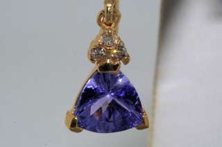 4,000 2.19CT TANZANITE & DIAMOND DANGLE EARRINGS WONDERFUL  