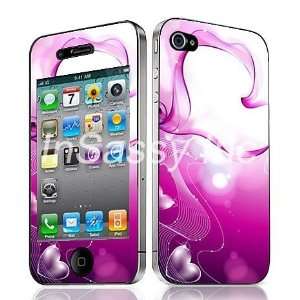  Iphone 4 Pink Floating Heart Decal Vinyl Sticker Skin 