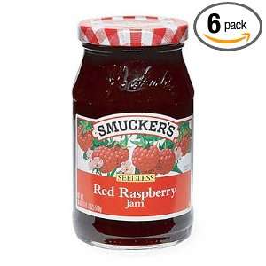 Smuckers Seedless Red Raspberry Jam, 12 Ounce (Pack of 6)  