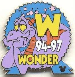   Lanyard Epcot Parking Lot Sign Figment Wonder W Spaceship Earth  