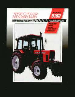 Belarus 5180 Tractor Specifications Brochure NOS 1994  
