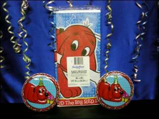 Clifford the BIG Red Dog Tablecloth 2 Cake Toppers New  