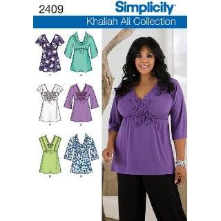 Simplicity Sewing Pattern 2409 Misses or Plus Size Tops, AA (10 12 14 