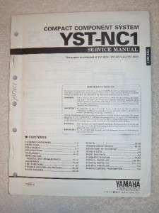 Yamaha Service Manual~YST NC1 Compact Component System  