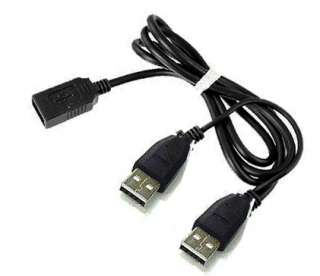 POWER USB 2.0 Y SPLITTER CABLE ADAPTER UNIVERSAL DATA  
