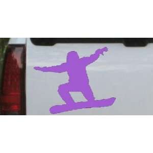 6in X 4.9in Purple    Snowboarding Sports Car Window Wall Laptop Decal 