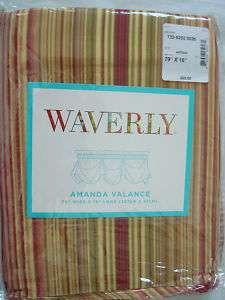 Waverly Amanda Serene Stripe Antique Valance 79x16  