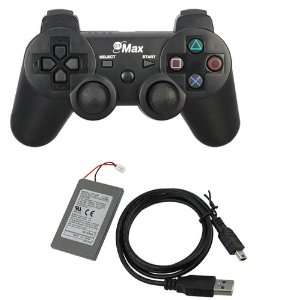   Controllers with Cable + 1800mah Battery for Sony Playstation PS3