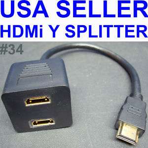 HDMi Y SPLITTER ADAPTOR BLUE RAY 3D HD TV PS3 MONITOR  