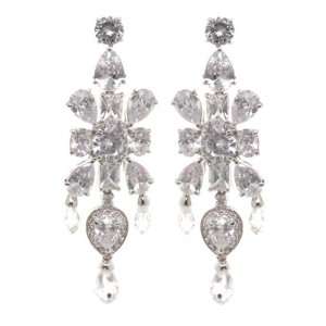  Magic Sparklers Dangle Earrings w/White CZs Jewelry