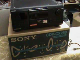 Vintage Sony CDP CX250 200 CD player and storage system  