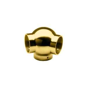  Polished Brass Ball 135 Deg Side Outlet Ell, 1 1/2inch 