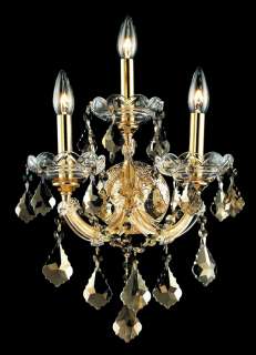 22H Maria Theresa Wall Sconce w Golden Teak Crystals G  