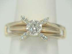 14K Yellow Gold Diamond Ring Enhancer Wrap Guard  