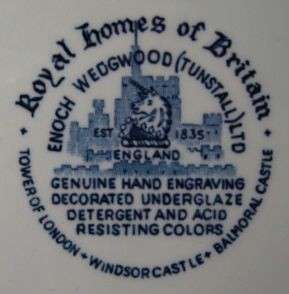 Vintage BLUE ROYAL HOMES OF BRITAIN OVAL SERVING PLATTER Nice ENOCH 