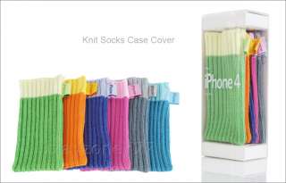 New 6 Color Knit Socks Case Cover for Apple iPhone 4 4s 3Gs iPhone4 