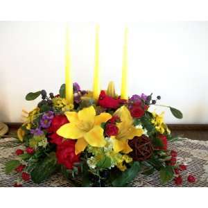  Summer Table Candle Centerpiece