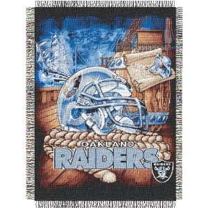  Oakland Raiders Throw   Woven Tapestry