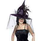 Adult Womens Witch Hat Hallowen Smiffys Fancy Dress Costume