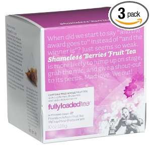 Fully Loaded Tea Shameless Berries Fruit Tea, Tea Bags, 14 Count Boxes 